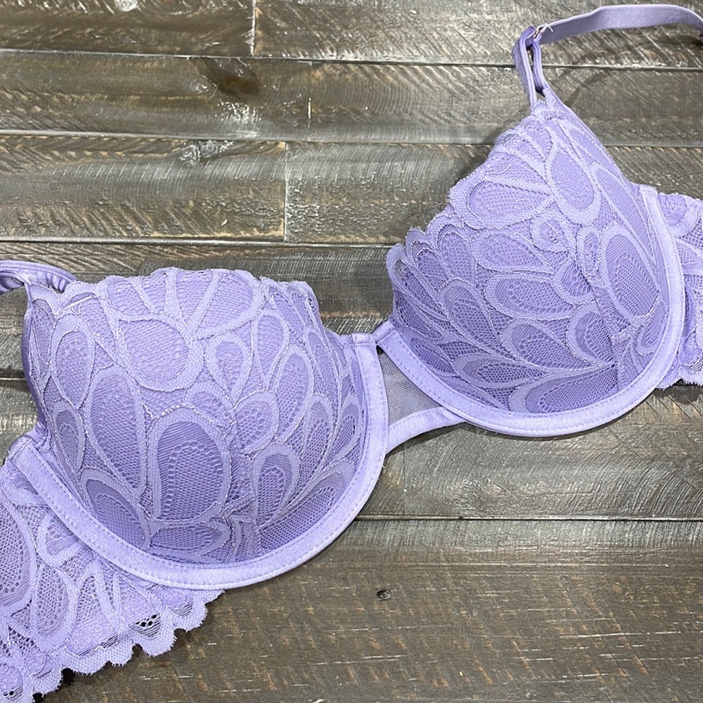SAVAGE X FENTY Savage Not Sorry Unlined Lace Balconette Bra, Size 32DD